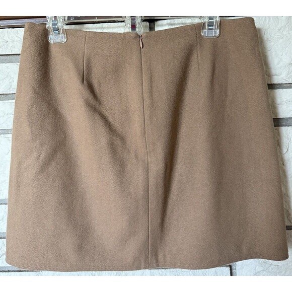 GAP Women’s Sz 6 Mini Skirt Khaki Wool Blend Short Academia Preppy Minimalist - Picture 8 of 8